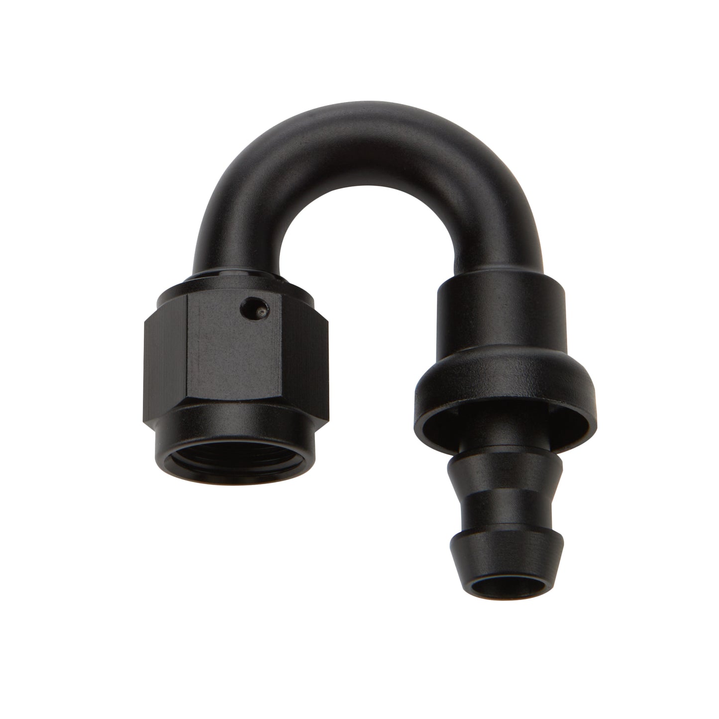 Pushlock Hose End Black 180 Deg Elbow -8