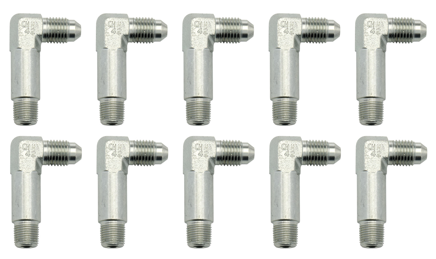 Adapter Fitting Tall -4 to 1/8 NPT 90 Deg 10p