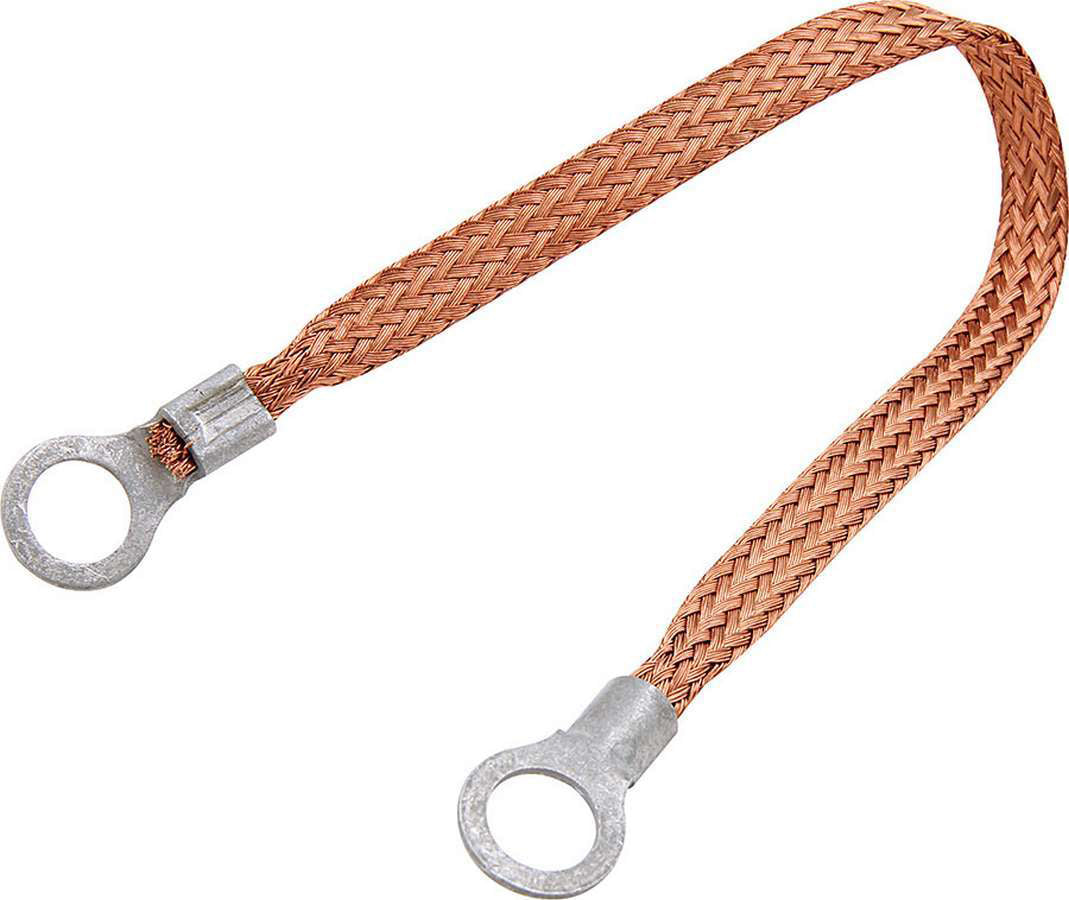 Copper Ground Strap 9in w/ 1/4in Ring Terminals