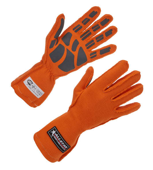 Driving Gloves SFI 3.3/5 Outseam D/L LG Orange