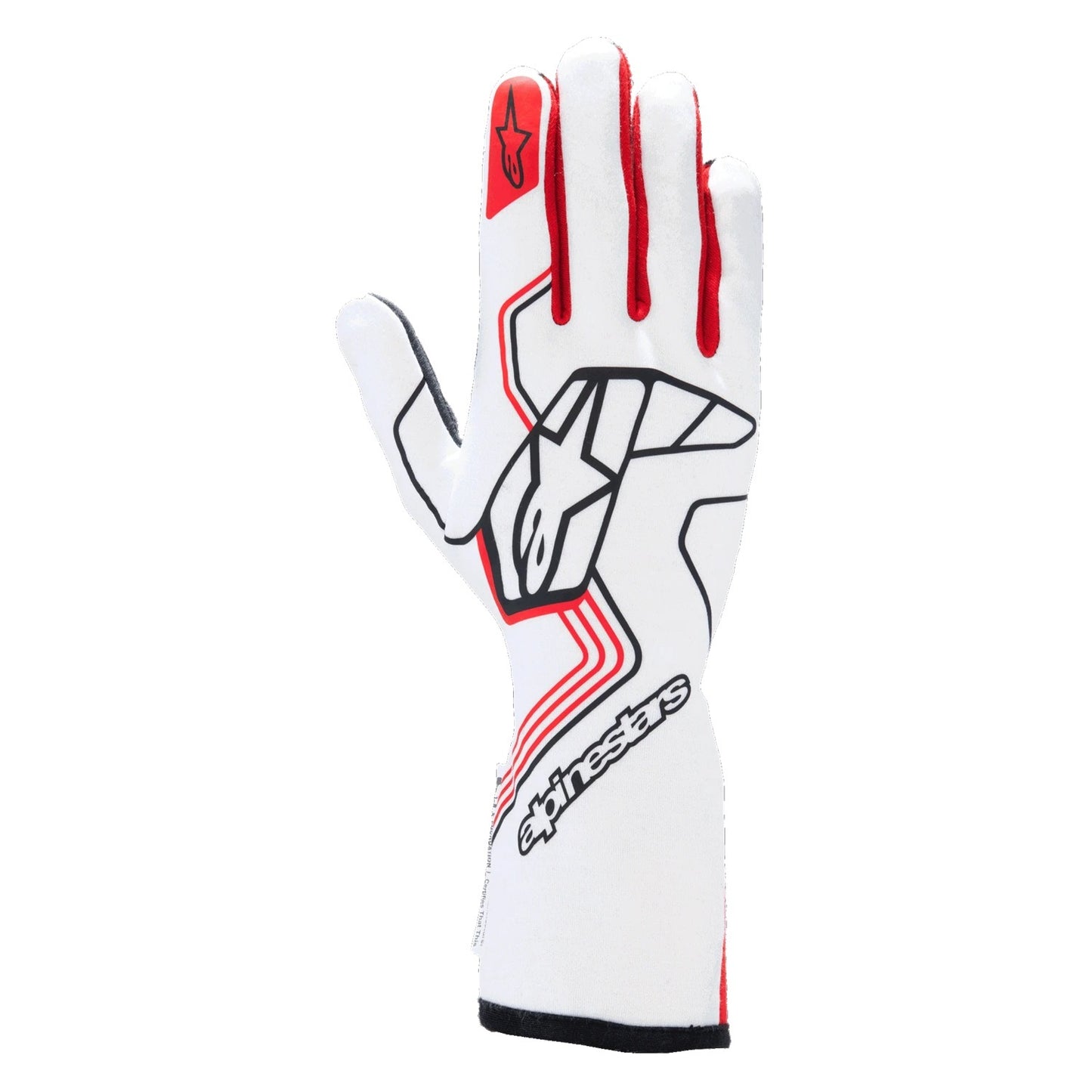 Glove Tech-1 Race V4 White / Red  2X-Large