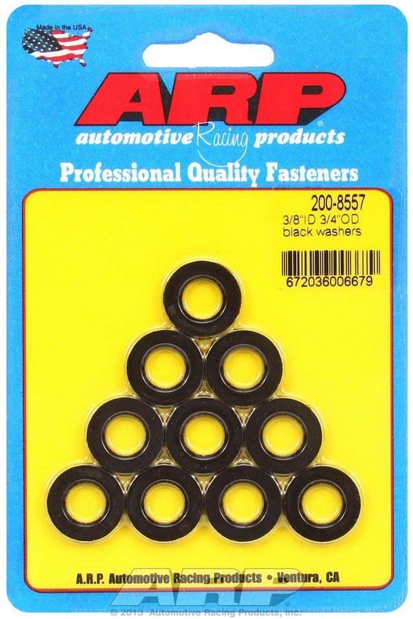 Black Washers - 3/8 ID x 3/4 OD (10)