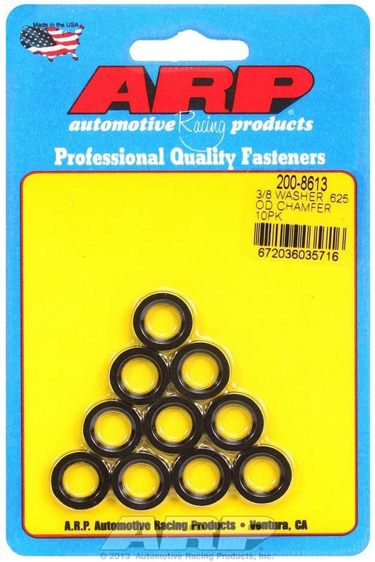 Black Washers - 3/8ID x .625 OD Chamfer (10)