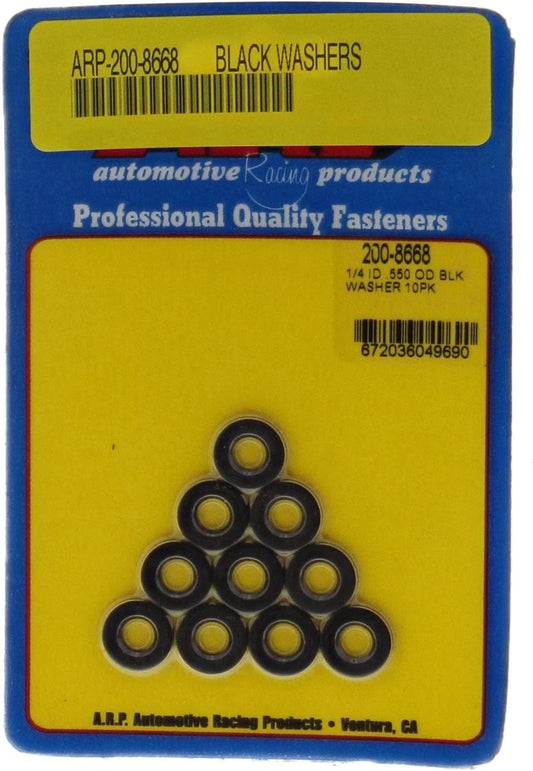 1/4 ID .550 OD Washers 10pk - Black