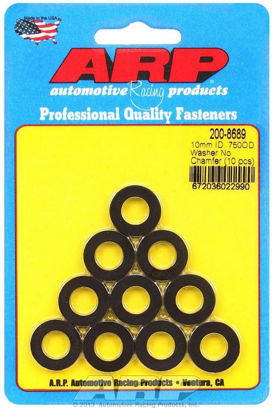 Black Washers - 10mm ID x 3/4 OD (10)