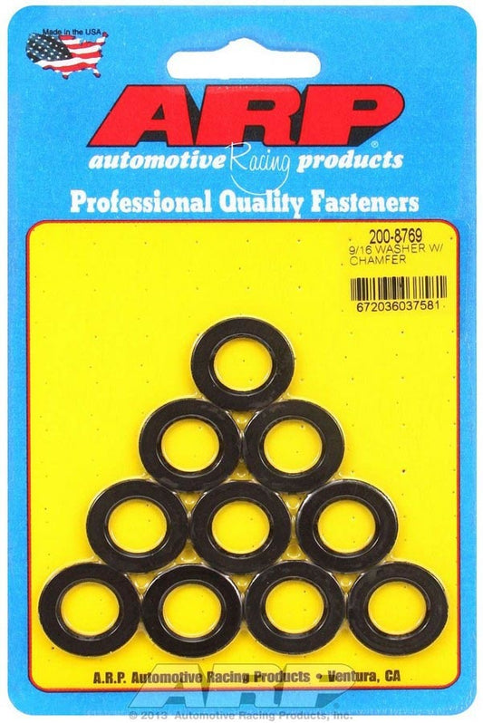 Black Washers - 9/16 ID x 1.00 OD Chamfer (10)