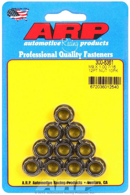 9mm x 1.00 12pt. Nuts (10)