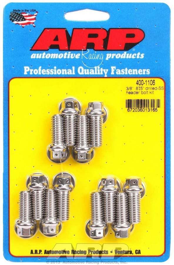 S/S Header Bolt Kit - 3/8 x .875 UHL (12)