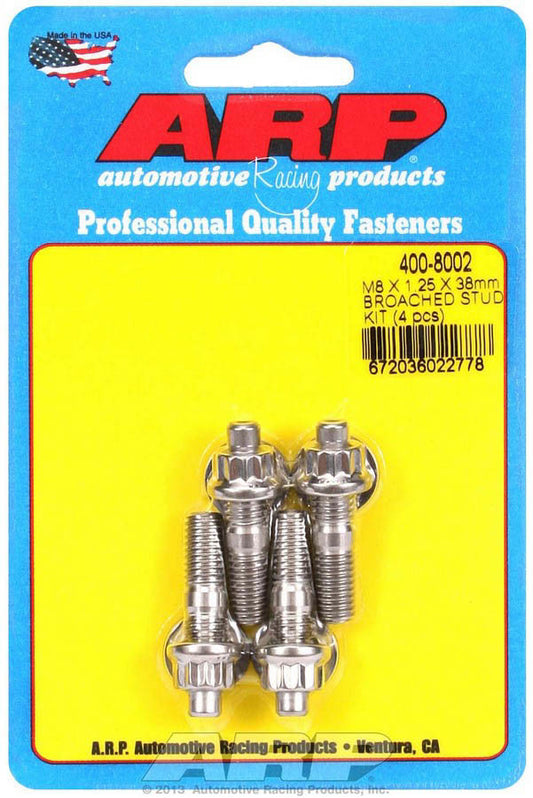 S/S Stud Kit - (4) M8 x 1.25in x  38mm