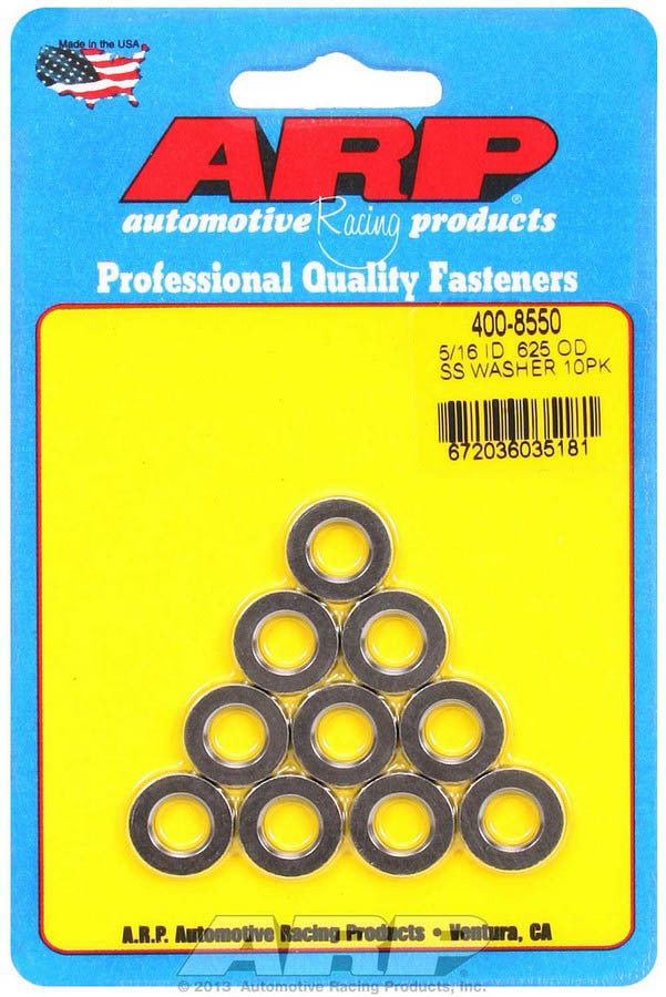 S/S Flat Washers - 5/16 ID x .625 OD (10)