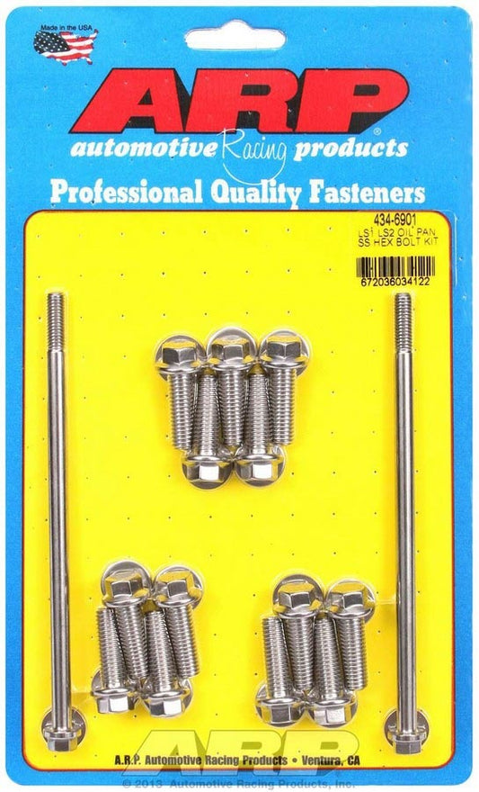 S/S Oil Pan Bolt Kit 6pt. LS1/LS2