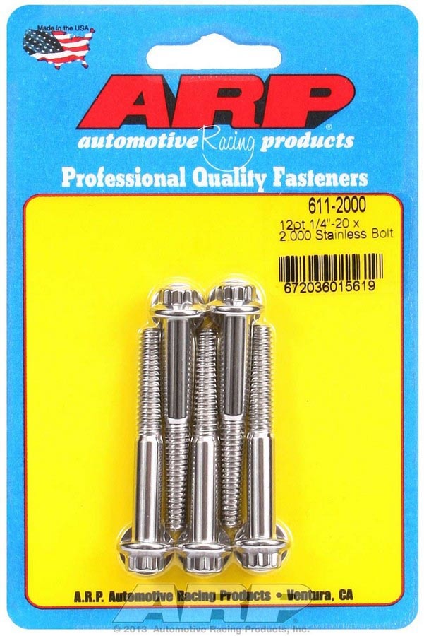 S/S Bolt Kit - 12pt. (5) 1/4-20 x 2.000