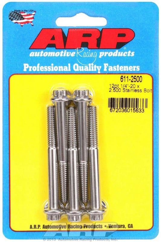 S/S Bolt Kit - 12pt. (5) 1/4-20 x 2.500