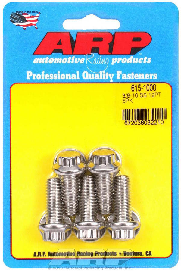 S/S Bolt Kit - 12pt. (5) 3/8-16 x 1.000