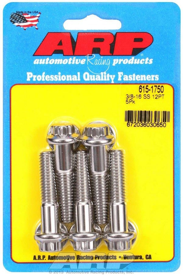 S/S Bolt Kit - 12pt. (5) 3/8-16 x 1.750