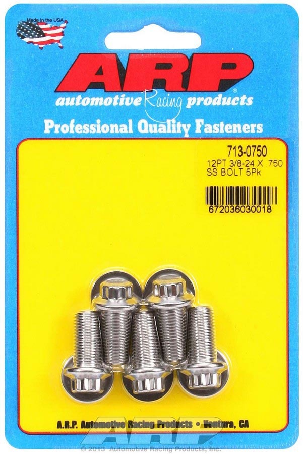 S/S Bolt Kit - 12pt. (5) 3/8-24 x .750