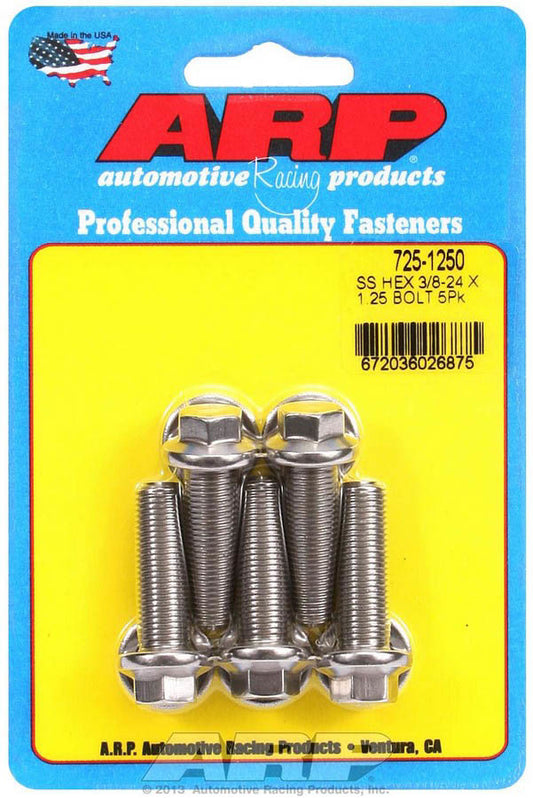 S/S Bolt Kit - 6pt. (5) 3/8-24 x 1.250