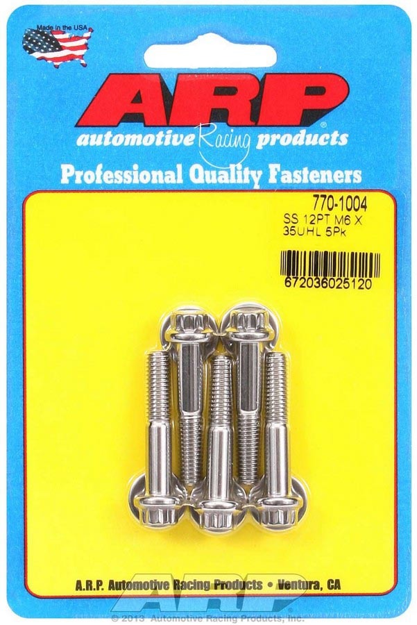 S/S Bolt Kit - 12pt. (5) 6mm x 1.00 x 35