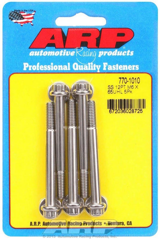 S/S Bolt Kit - 12pt. (5) 6mm x 1.00 x 65