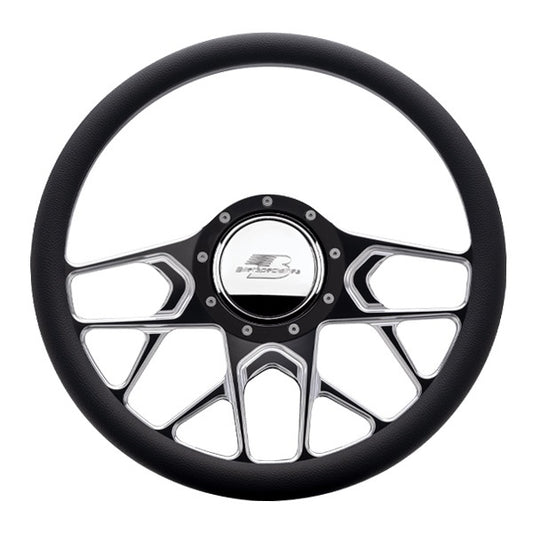 Steering Wheel 1/2 Wrap 14in Redline Black