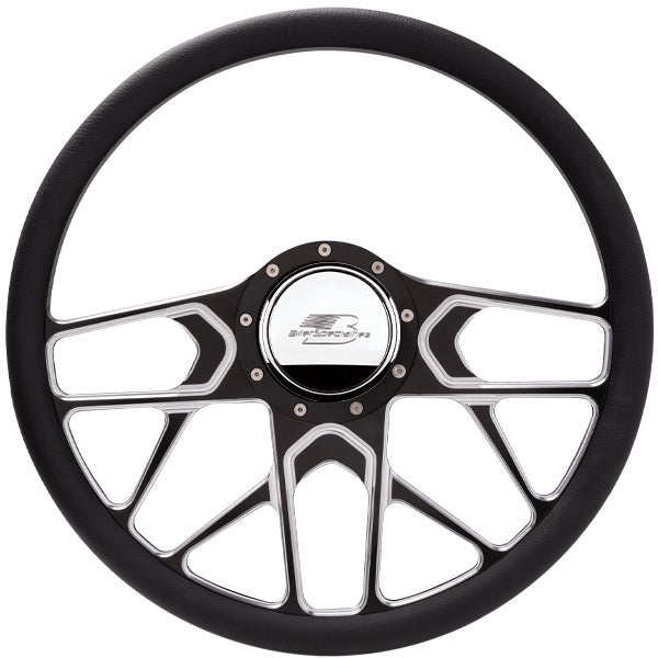 Steering Wheel 1/2 Wrap 15.5in Redline Black