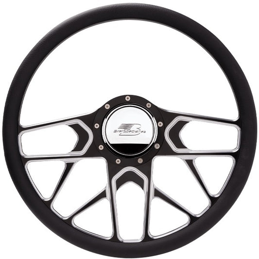 Steering Wheel 1/2 Wrap 15.5in Redline Black