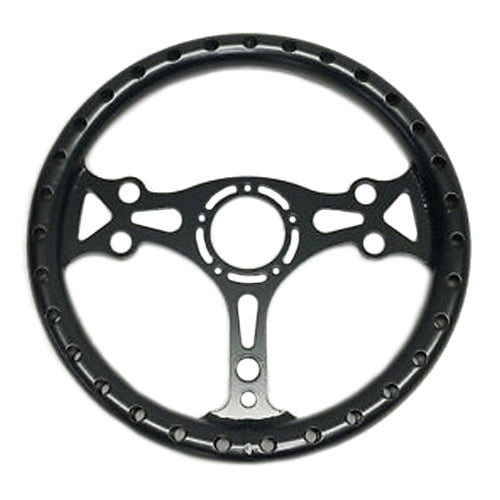 13in Black Alum. Dished Steering Wheel