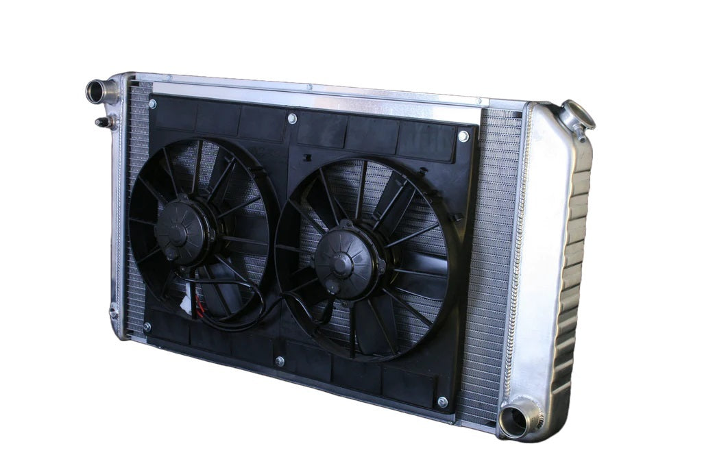 Radiator w/Fans Chevelle 73-77 Manual Trans Raw