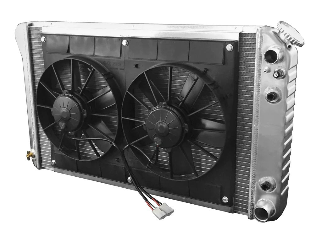 Radiator w/Fans Camaro 70-81 LS Auto Trans Raw