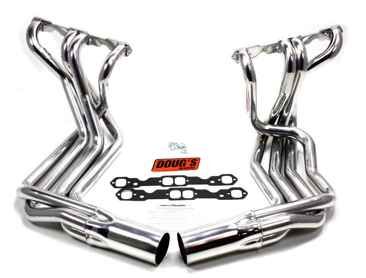 SBC Side Mount Headers - Silver - 63-82 Vette