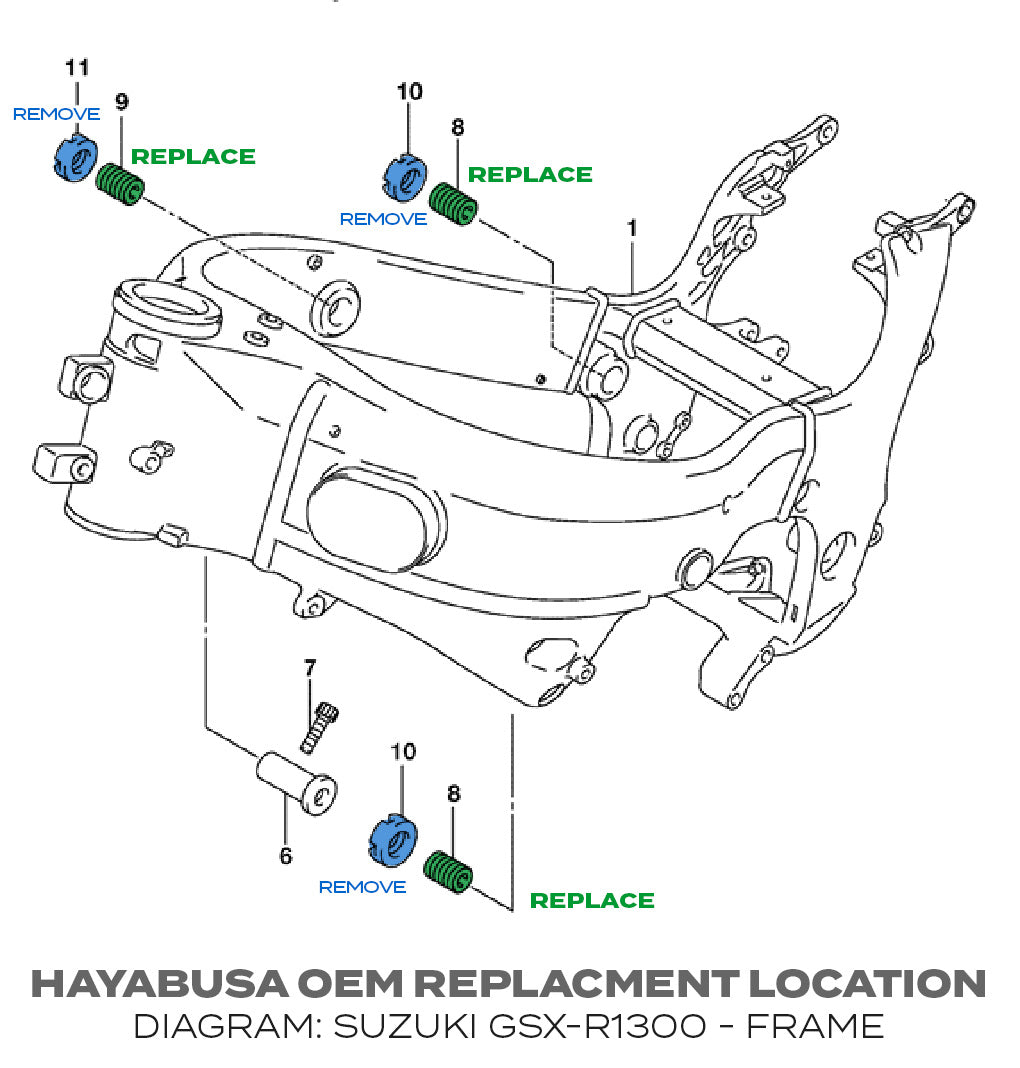 DME Racing Aluminum Motor Mount Frame Inserts