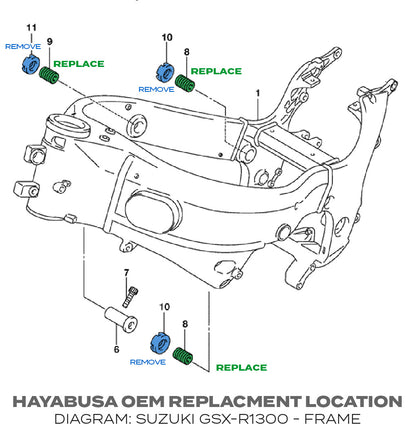 DME Racing Aluminum Motor Mount Frame Inserts