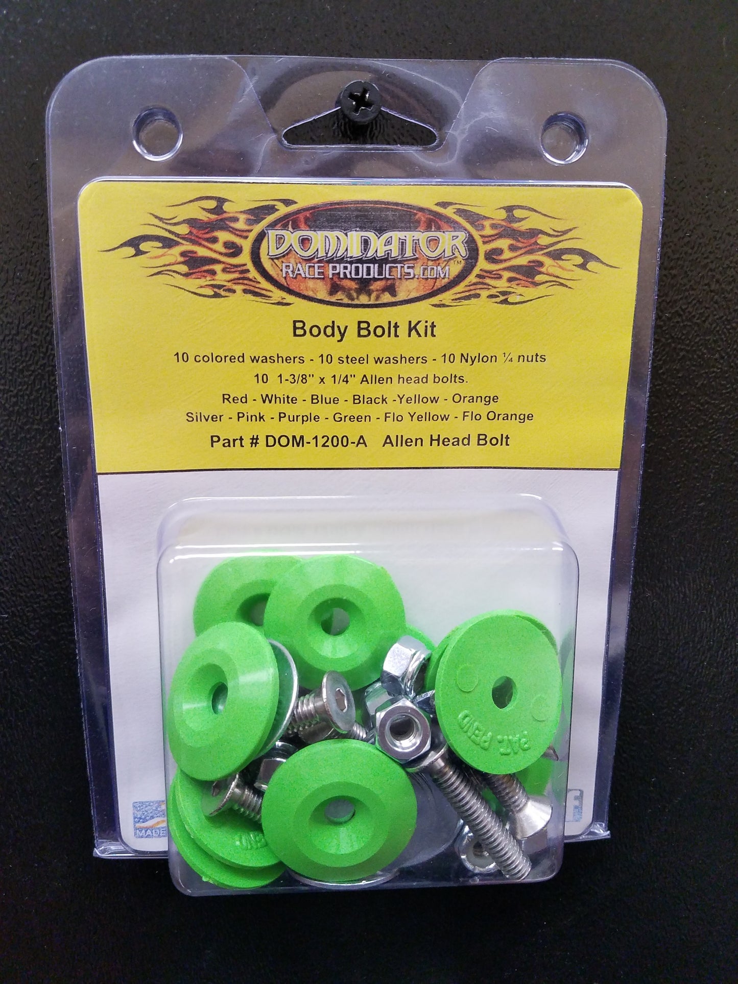 Body Bolt Kit Xtreme Green Allen Head