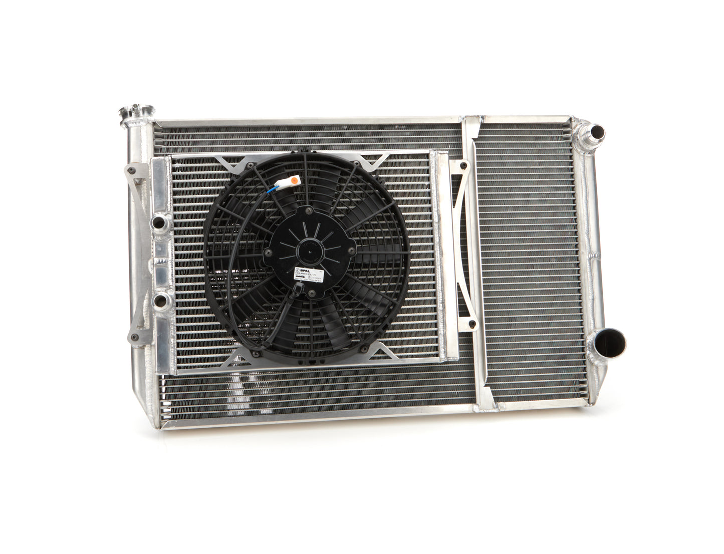 Radiator Dbl 29x18 W/Oil Cooler Fan w/ Fill Neck