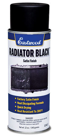 Radiator Black Paint Satin 12oz Aerosol