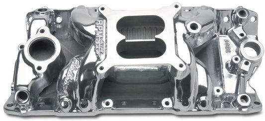 SBC Performer RPM A/G Manifold - Polished 7501