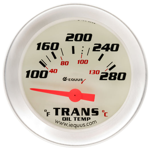 2.0 Dia Trans Temp Gauge Silver  100-280