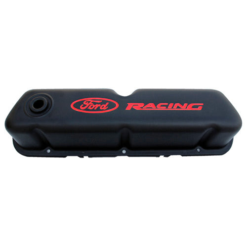 Black Steel Valve Cover Set w/Ford Racing Logo