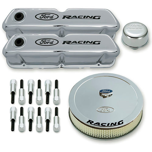 Engine Dress up Kit Chrome w/Ford Racing Log