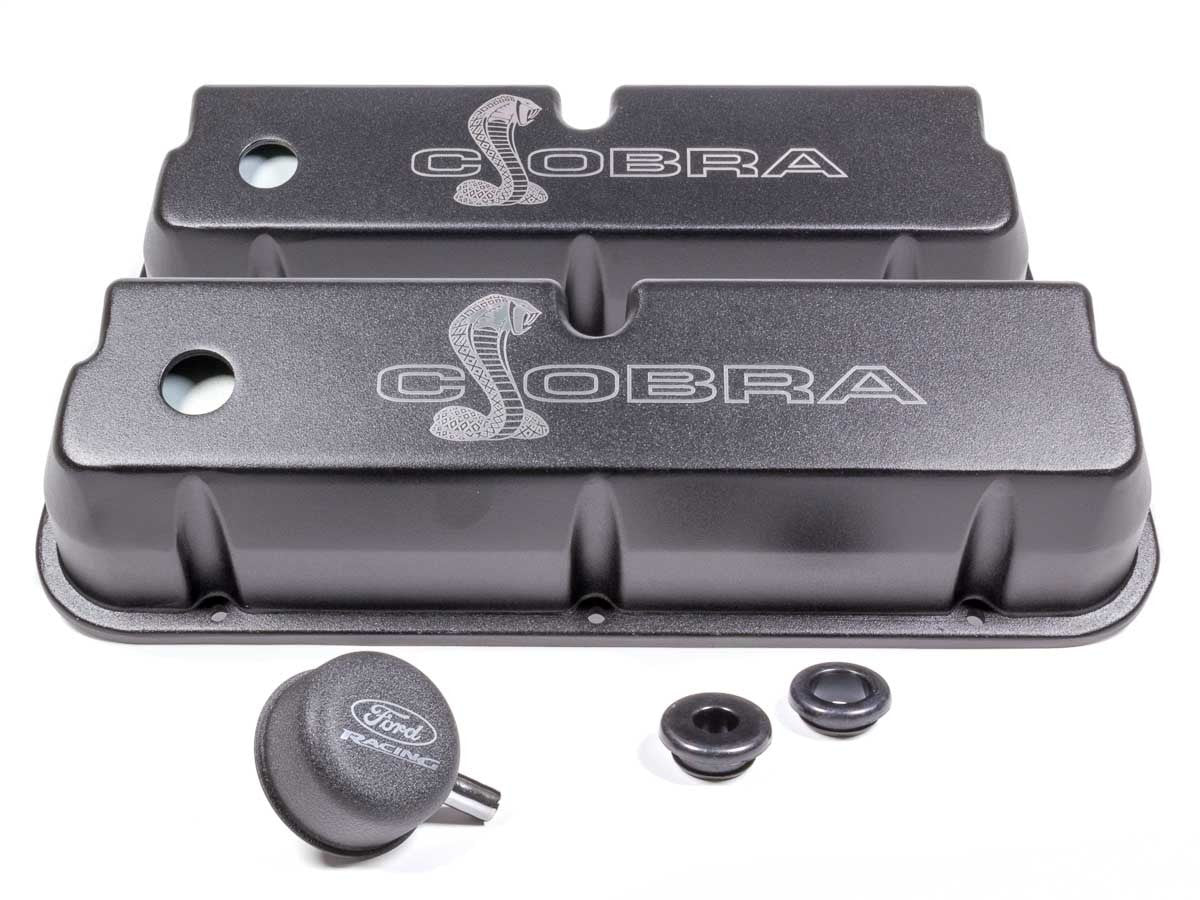 SBF Valve Covers w/Cobra Logo Black