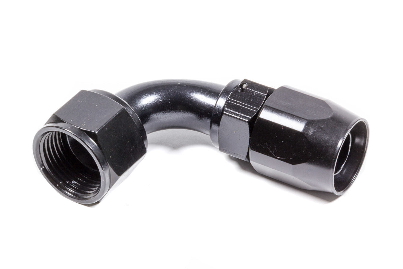 #12 x 90 Power Flow Hose End Black