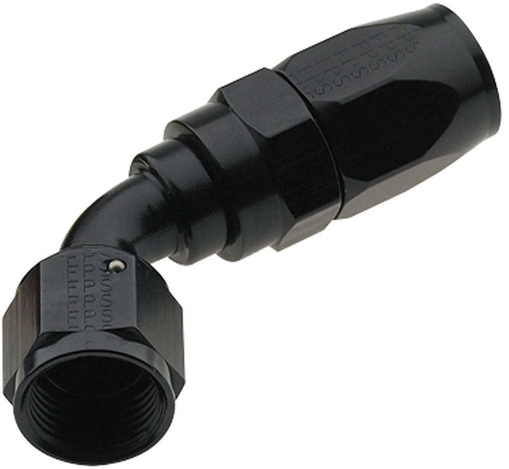 Hose Fitting #4 60 Deg Pro-Flow Black