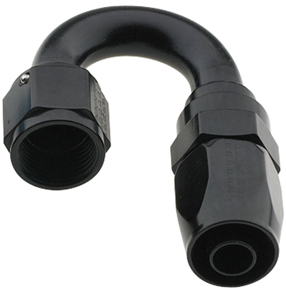 Hose Fitting #8 180 Deg Pro-Flow Black