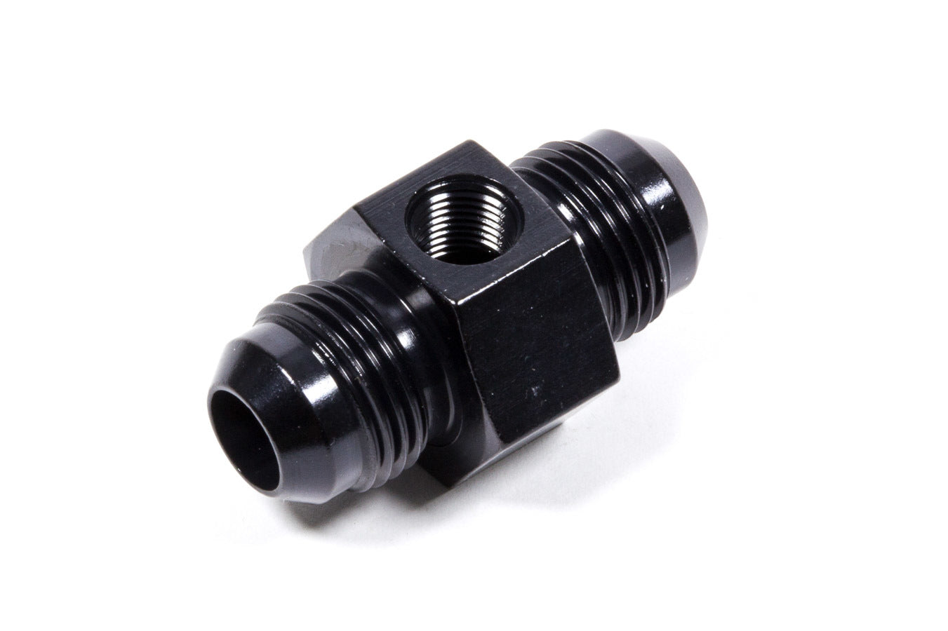 Inline Gauge Adapter #8 x #8 Male Black