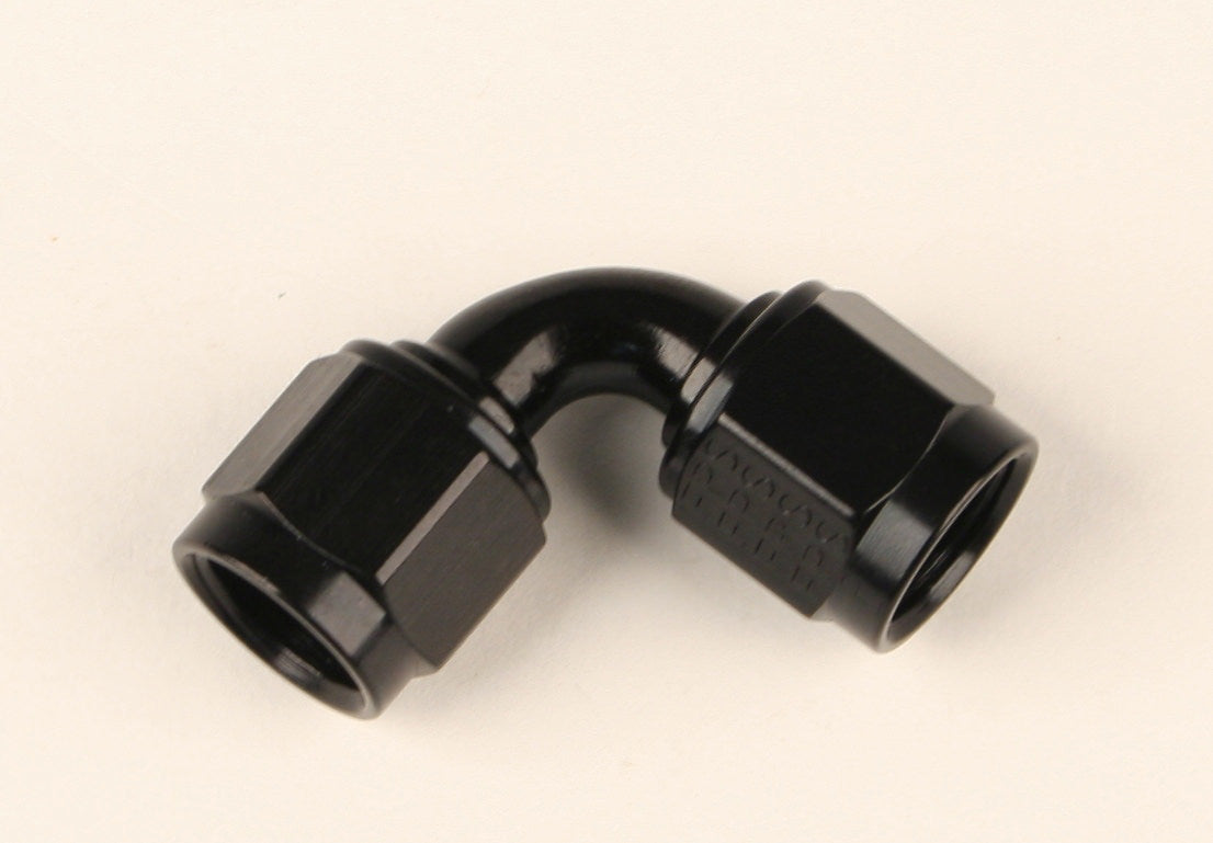 4an Female 90-Degree Coupler Fitting Black