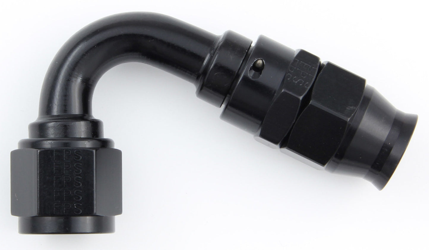 Hose Fitting #6 120 Deg PTFE Black