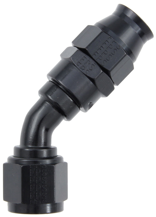 Hose Fitting #8 45 Deg PTFE Black