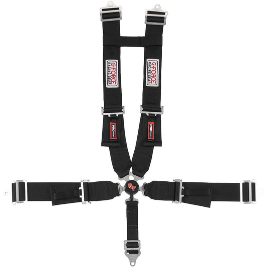 5pt Harness Set Black Camlock Pull-Down Lap