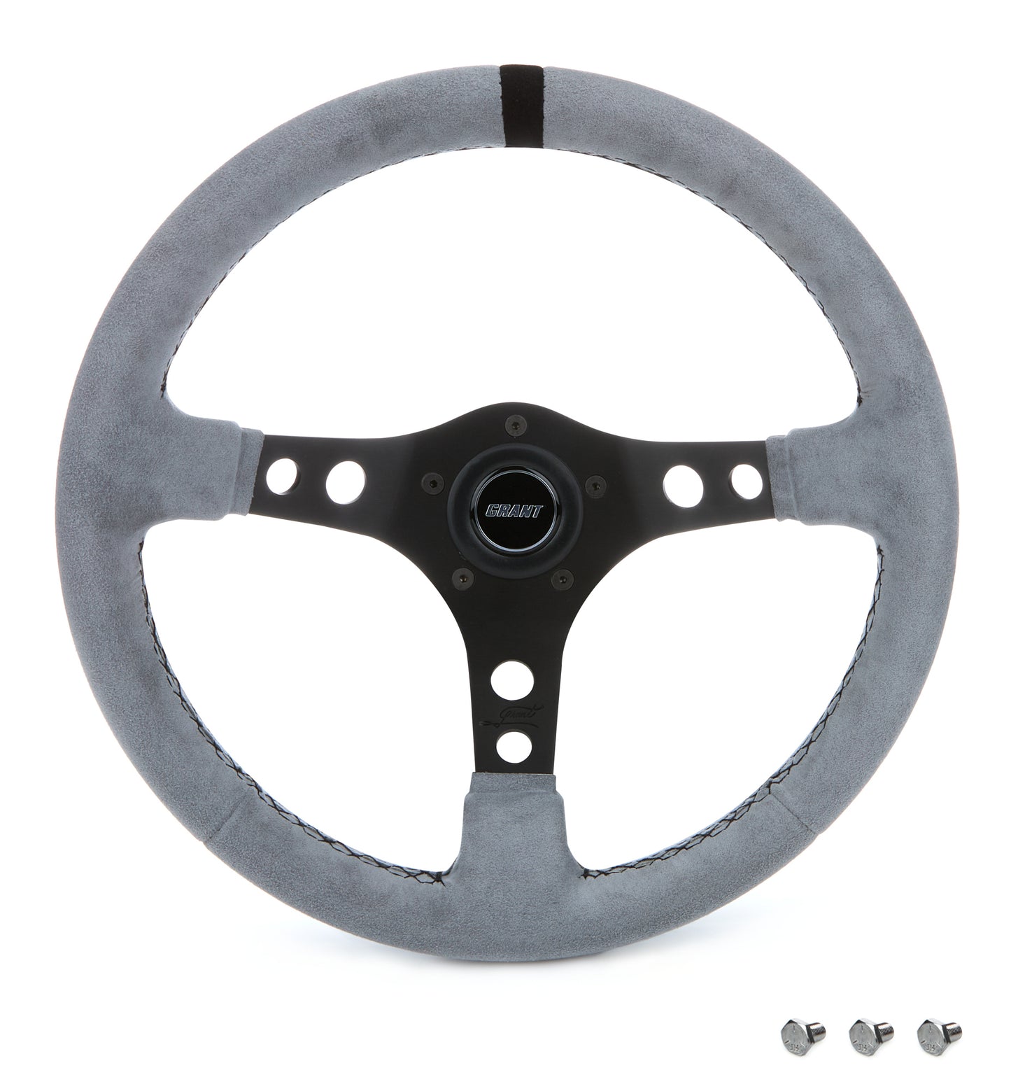 Ultrasuede Steering Wheel Race Gray