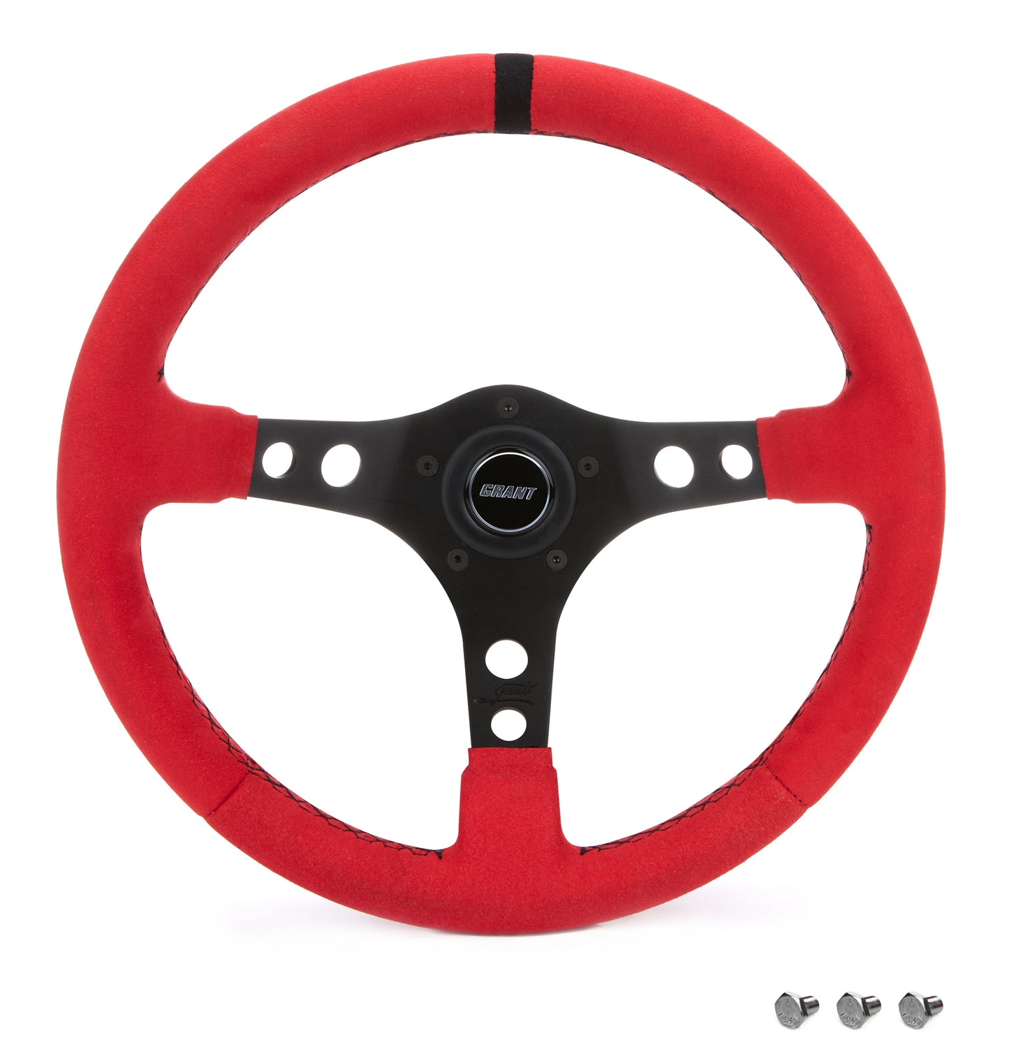 Ultrasuede Steering Wheel Race Red